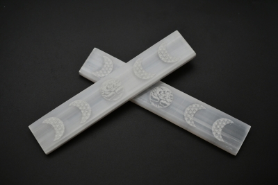 Selenit Tafel mit Gravur