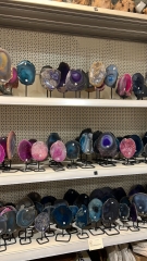 Agate on metal stand multi coloured 50 pieces