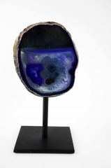 Agate on metal stand multi coloured 50 pieces