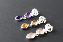 Amethyst Duo Silber Anh�nger (Preis pro Gramm)