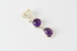 Amethyst Duo Silber Anh�nger (Preis pro Gramm)