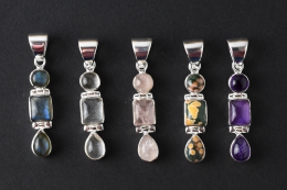 Amethyst Trio Silber Anh�nger (Preis pro Gramm)