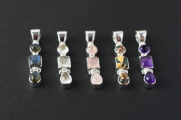 Amethyst Trio Silber Anh�nger (Preis pro Gramm)