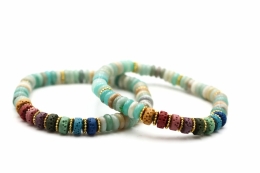 Chakra Amazonit Button Armband