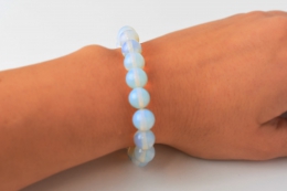 Opalith (synthetisch) Kugel Armband 10 mm