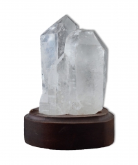 Bergkristall auf Holzsockel - 11 St�ck
