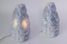 Calcit Lampe blau