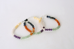 Chakra Kugel Armband 6 mm