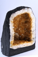 Citrine (burned Amethyst) druses from 15 kg