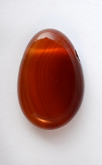 Carneol Trommelsteine flach gebohrt 5-er Set