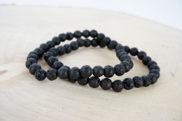 Lava Kugelarmband 6 mm