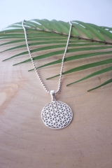 Blume des Lebens Silber Anh�nger