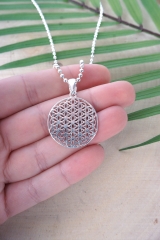 Blume des Lebens Silber Anh�nger