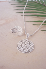 Blume des Lebens Silber Anh�nger