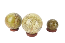 Opal green spheres