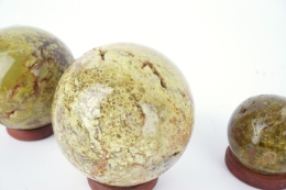 Opal green spheres