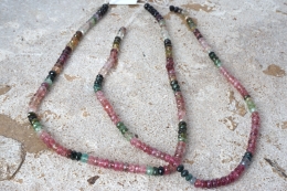 Turmalin Buttons facettiert Multi Strang