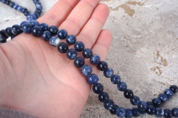 Sodalith 8 mm Kugeln Strang