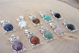 Eulen Anh�nger 10er Set verschiedene Sorten