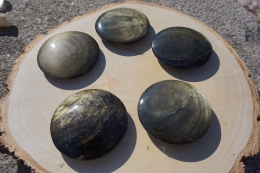 Gold Obsidian Scheibe Gr. L