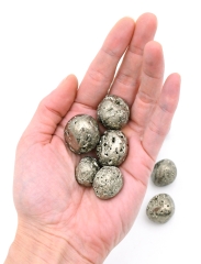 Pyrite tumbled stones