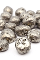 Pyrite tumbled stones