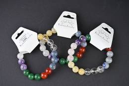 Chakra Kugel Armband 10 mm