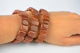 Goldfluss Plattchenarmband