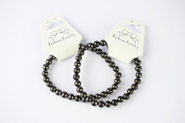 Schungit Kugel Armband 6 mm