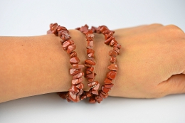 Jaspis rot Splitterarmband 5-er Set