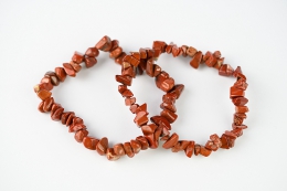 Jaspis rot Splitterarmband 5-er Set
