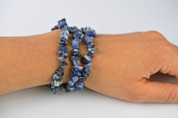 Sodalith Splitterarmband 5-er Set