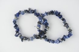 Sodalith Splitterarmband 5-er Set