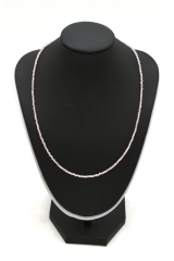 Rosenquarz Kette facettiert