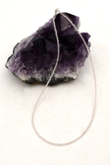 Rosenquarz Kette facettiert