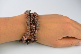 Rhodonit Splitterarmband 5-er Set