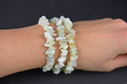 Serpentin (China-Jade) Splitterarmband 5-er Set