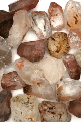 Bergkristall mit Eisen Roh (H�matoid)