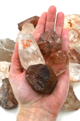 Bergkristall mit Eisen Roh (H�matoid)