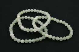 Serpentin hell (China-Jade) Kugelarmband 6 mm