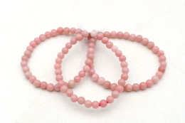 Opal pink Kugel Armband 6 mm
