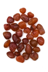 Carnelian (burned) tumbled stones