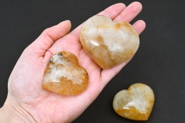 Bergkristall gelb (Golden Healer) Herz 60 - 80 mm