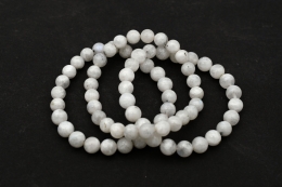 Rainbow moonstone bead bracelet 8 mm