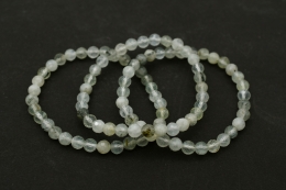 Prehnite bead bracelet faceted 6 mm