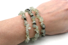 Prehnit Splitter Armband 3-er Set