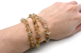 Rutilquarz Splitterarmband 3-er Set