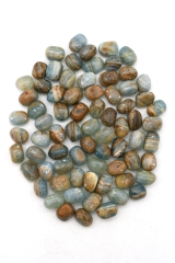 Onyx blau Trommelsteine