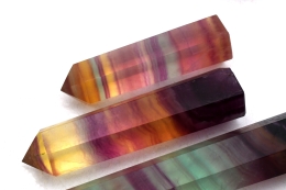 Fluorite points multi coloured