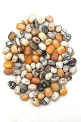 Zebra Onyx / Calcite tumbled stones